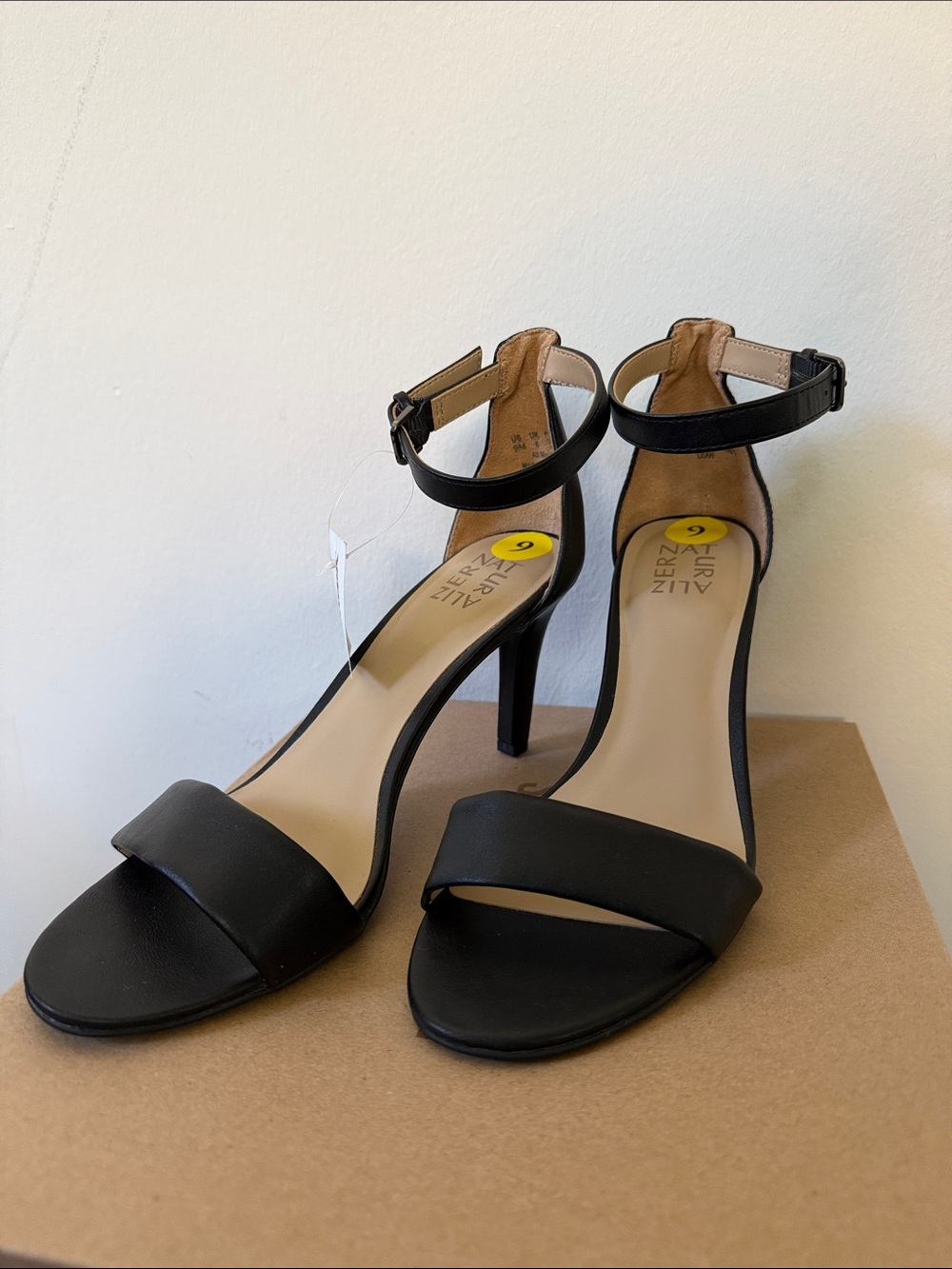 Black Naturalizer Strappy Heel